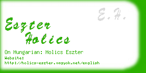 eszter holics business card